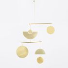 Circle &amp; Line Swivel Mobile, Brass