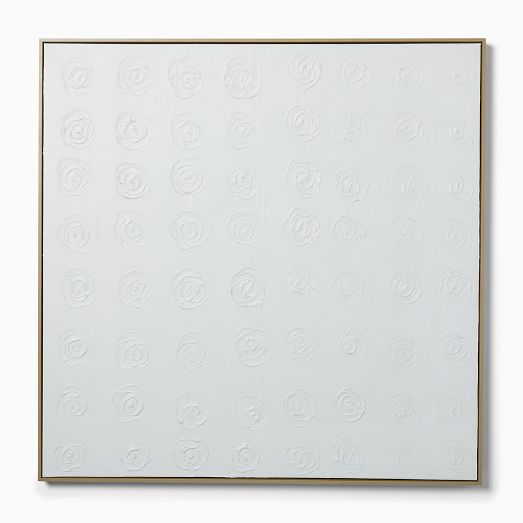 Subtle White Floral Wall Art by West Elm