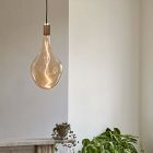 Tala Wood Pendant w/Voronoi III Bulb (14")