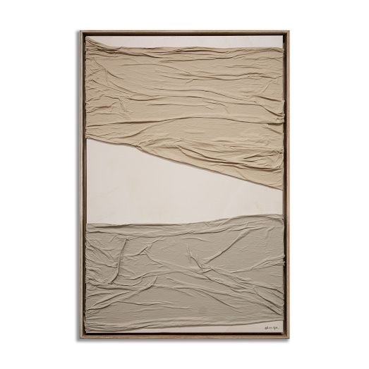 Wrapped Earth Tones Dimensional Framed Canvas Wall Art by West Elm