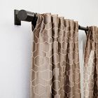 Open Box: Honeycomb Jacquard Light Filtering Curtain (48"W x 84"L) - Mocha