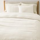 Open Box: European Flax Linen Pom Pom Duvet, Twin/Twin XL - Alabaster