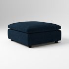 Open Box: Marin Ottoman - Performance Distressed Velvet Ink Blue