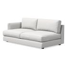 Open Box: Haven Left Arm 2-Seat Bench - Performance Washed Canvas White