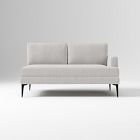 Open Box: Andes Petite Right Arm 2 Seater Sofa - Performance+ Basket Slub, Frost Gray, Dark Pewter