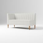 Open Box: Emmett Dining Banquette Right Arm Bench - Performance Yarn Dyed Linen Weave Frost Gray, Acorn