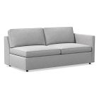 Open Box: Harris Right Arm Storage Sofa - Performance Distressed Velvet, Frost Gray