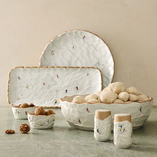 Holiday Skiers Stoneware Serveware Collection | West Elm
