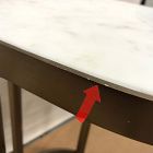 Open Box: Elwell Marble C-Side Table (15") - Vintage Brass