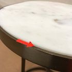 Open Box: Elwell Marble C-Side Table (15") - Vintage Brass