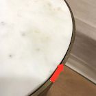 Open Box: Elwell Marble C-Side Table (15") - Vintage Brass