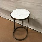 Open Box: Elwell Marble C-Side Table (15") - Vintage Brass