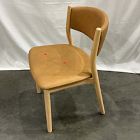 Open Box: Marcus Samuelsson Leather Dining Chair - Ludlow Leather Sesame, Blonde
