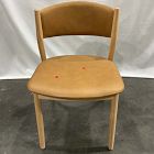 Open Box: Marcus Samuelsson Leather Dining Chair - Ludlow Leather Sesame, Blonde