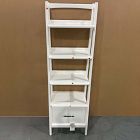 Open Box: Mid-Century Bookshelf, Narrow Tower (22") - White
