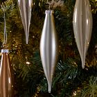 Medium Glass Marquise Ornaments (Set of 9) - Champagne