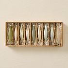 Medium Glass Marquise Ornaments (Set of 9) - Coastal