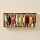 Medium Glass Marquise Ornaments (Set of 9) - Festive