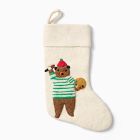 Felt Artist Bear Stocking