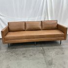 Open Box: Axel Sofa (89") - Saddle Leather Nut, Burnished Bronze