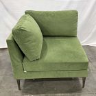 Open Box: Andes Petite Corner - Performance Velvet Tarragon, Blackened Brass