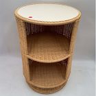 Open Box: Billie Rattan Storage Side Table (23") - Natural
