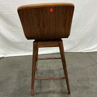 Open Box: Boulder Swivel Counter Stool (26.8") - Leather Camel, Walnut