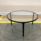 Open Box: Elwell Nesting Coffee Table w/ Glass Top (32") - Vintage Bronze