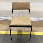 Open Box: Freeman Leather Pivot Dining Chair - Ludlow Leather Cumin, Textured Antique Bronze