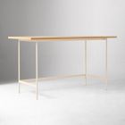 Open Box: Pierce Desk (56") - Blonde, Alabaster White