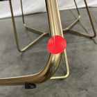 Open Box: Slope Dining Chair, Set of 2 - Vegan Leather Cinder, Champagne Bronze
