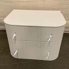 Open Box: Ellington Nightstand (25") - Alabaster White, Champagne Bronze