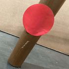 Open Box: Mid-Century Swivel Counter Stool (26.6") - Nubuck Leather Beige, Acorn