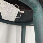 Open Box: Pierce &amp; Ward Metal Counter Stool (26.4") - Deluxe Velvet Juniper, Verdigris