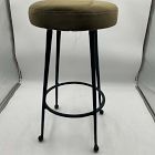 Open Box: Pierce &amp; Ward Metal Counter Stool (26.4") - Deluxe Velvet Juniper, Verdigris