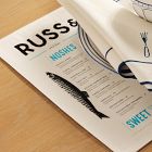 Russ &amp; Daughters Menu Placemat Sets