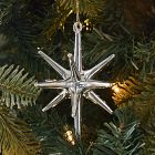 Glass Burst Snowflake Ornament - Silver