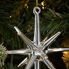 Glass Burst Snowflake Ornament - Silver