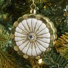 Glass Floral Jewel Ornament