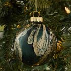 Glass Glitter Swirl Ornament