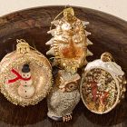 Glass Deer Snow Globe Ornament