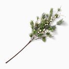 Pre-Lit Faux Frosted White Berry Pine Branch