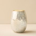 Silver Crackle Mercury Candles - Balsam &amp; Cedar
