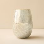 Silver Crackle Mercury Candles - Balsam &amp; Cedar