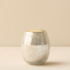 Silver Crackle Mercury Candles - Balsam &amp; Cedar