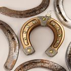 Glass Horseshoe Ornament