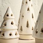 Ceramic Tree &amp; Village Tealight Candleholders