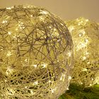 Silver Light-Up Vine Balls (Set of 3)