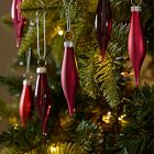 Small Glass Marquise Ornaments (Set of 25) - Red