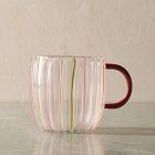 Candy Striped Handled Mug